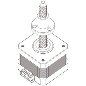 42mm系列固定軸式直線步進(jìn)電機(jī)-17HY34A