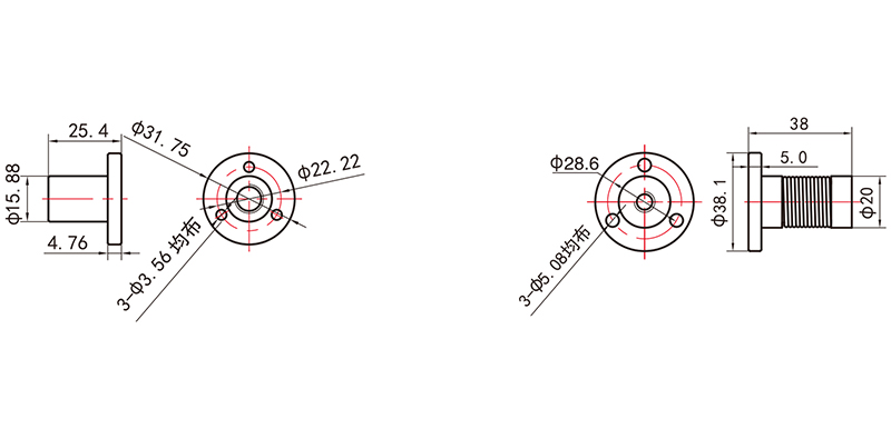 57mm外部驅(qū)動(dòng)式直線步進(jìn)電機(jī)-23HY56